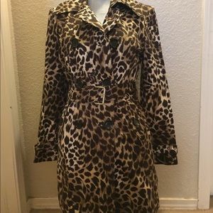 Michael Kors Leopard Trench Coat - Size M